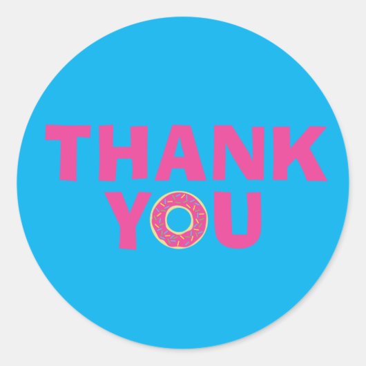 Sticker Rond Donut Kid's Birthday Party mite (Devant)