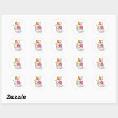 Sticker Rond Donut mangeur de chats (Feuille)