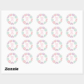 Sticker Rond Donut Pink Gold Pastel Anniversaire (Feuille)