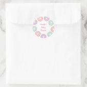 Sticker Rond Donut Pink Gold Pastel Anniversaire (Sac)