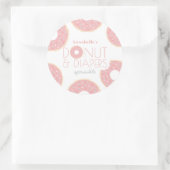 Sticker Rond Donut rose & Diapeurs Bébé Sprinkle Girl (Sac)