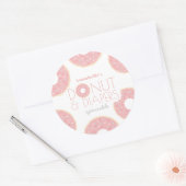 Sticker Rond Donut rose & Diapeurs Bébé Sprinkle Girl (Enveloppe)