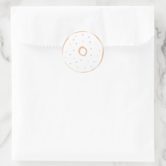 Sticker Rond Donut Sprinkel fête d'anniversaire (Sac)