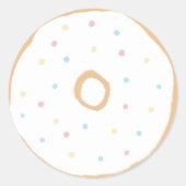 Sticker Rond Donut Sprinkel fête d'anniversaire (Devant)