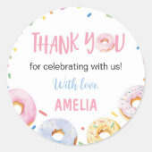 Sticker Rond Donut Sweet un anniversaire (Devant)