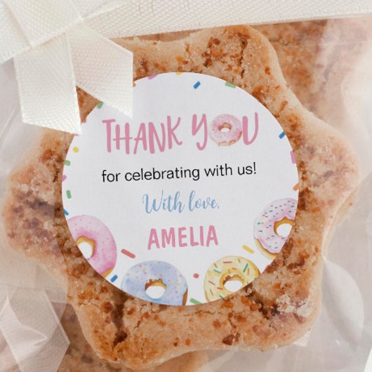 Sticker Rond Donut Sweet un anniversaire