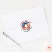 Sticker Rond Donut Touchez My Freedom USA Patriotic 4 juillet (Enveloppe)