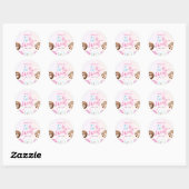 Sticker Rond Donut Two Sweet Girl 2e anniversaire (Feuille)