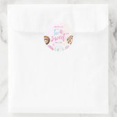 Sticker Rond Donut Two Sweet Girl 2e anniversaire (Sac)