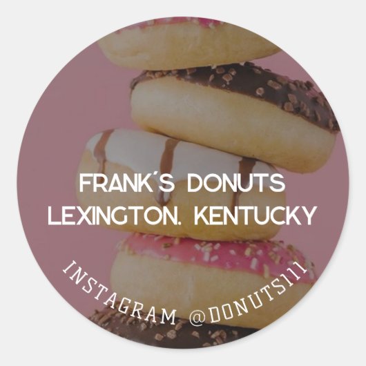 Sticker Rond Donuts (Devant)