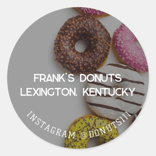 Sticker Rond Donuts (Devant)
