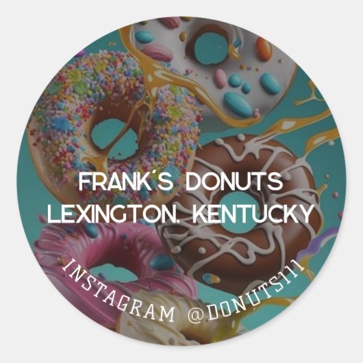 Sticker Rond Donuts (Devant)