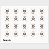 Sticker Rond Donuts artisanaux (Feuille)