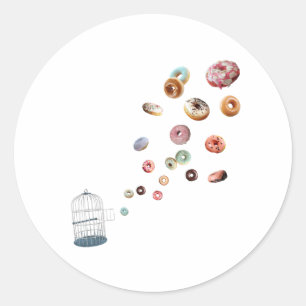 STICKER ROND DONUTS DE VOL