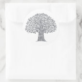 Sticker Rond Doodle Arbre De Vie (Sac)