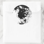 Sticker Rond Doodle de fleurs (Sac)