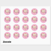 Sticker Rond Doodle de la Fée des Dents Mignonne (Feuille)