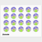 Sticker Rond Doodle Dessiné à la Main Ludique (Feuille)