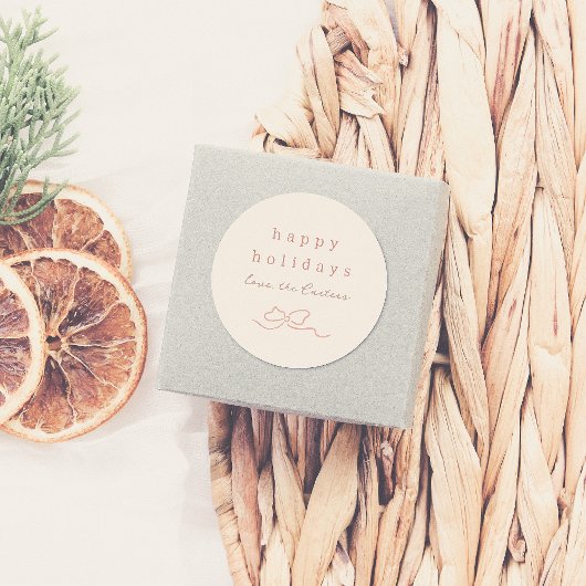 Sticker Rond Doodle lunette de Noël