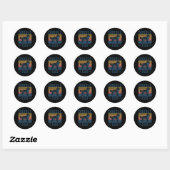 Sticker Rond Doodle Papa Aussie Doodle Goldendoodle (Feuille)