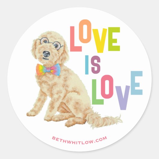 Sticker Rond Doodle Pride (Devant)