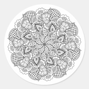 Sticker Rond Doodle ronde