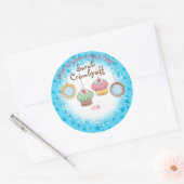 Sticker Rond Doodles cookies cupcakes de la cuisine de (Enveloppe)