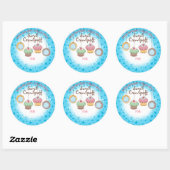 Sticker Rond Doodles cookies cupcakes de la cuisine de (Feuille)