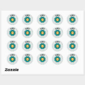 Sticker Rond Doodles totalement mignons (Feuille)