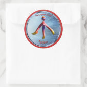 Sticker Rond Doodling sur le symbole de l'objet (Sac)