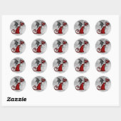 Sticker Rond doom kitty (Feuille)