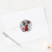 Sticker Rond doom kitty (Enveloppe)