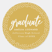 Sticker Rond Dorée | Graduation par script (Devant)
