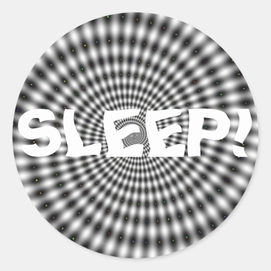 STICKER ROND DORMIR! (Devant)