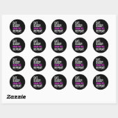 Sticker Rond Dormir Cerveau brouillard Répéter Fibromyalgie Sen (Feuille)