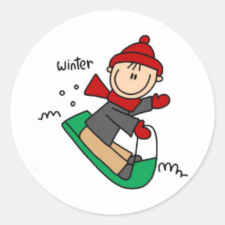 Sticker Rond Dormir d'hiver