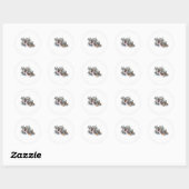 Sticker Rond Dormir les petits dalmatiens (Feuille)