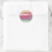 Sticker Rond DORMIR MOINS RÊVER PLUS - esprit citation cadeaux (Sac)