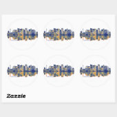 Sticker Rond Dortmund Skyline (Feuille)