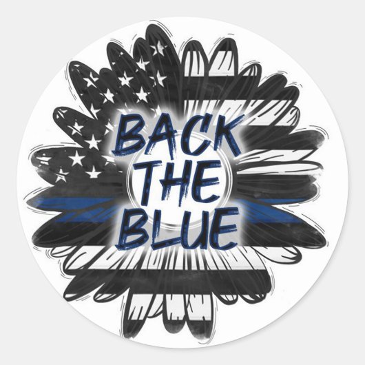 Sticker Rond Dos Bleu (Devant)