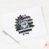 Sticker Rond Dos Bleu (Enveloppe)