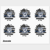 Sticker Rond Dos Bleu (Feuille)