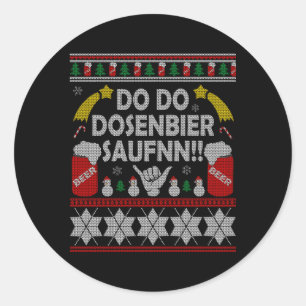 Sticker Rond Dosenbier Saufen laid pour les buveurs de bière