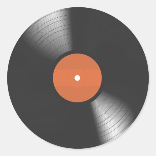 Sticker Rond Dossier de vinyle (Devant)