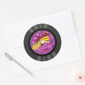 Sticker Rond Dossier de vinyle psychédélique personnalisé (Enveloppe)