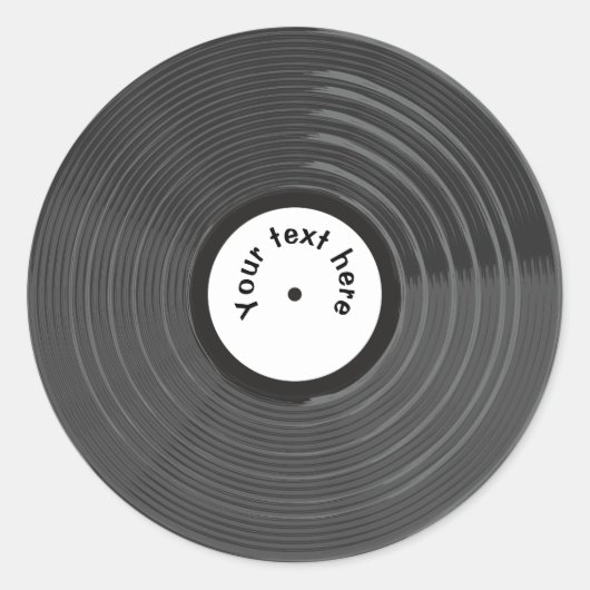 Sticker Rond Dossier Vinyl Retro Personnalisé (Devant)
