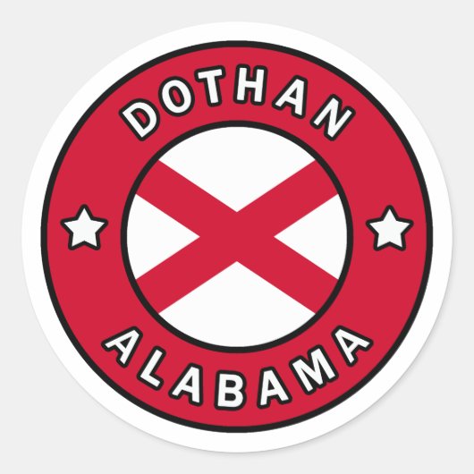 Sticker Rond Dothan Alabama (Devant)