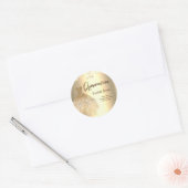 Sticker Rond Dots Confetti Or, Robe Chic Quinceañera (Enveloppe)
