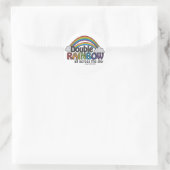 Sticker Rond Double Arc En Arc En Ciel (Sac)