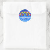 Sticker Rond Double arc-en-ciel, tout le chemin ! (Sac)